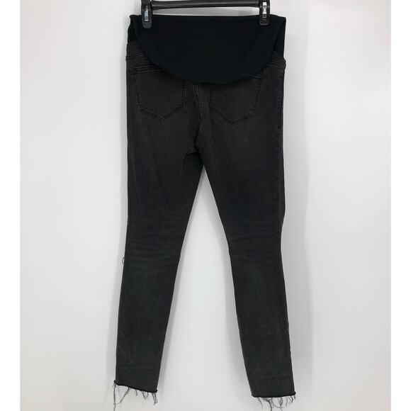 MADEWELL MATERNITY Over The Belly Skinny Jeans Size 23 High Rise Black Sea - Picture 6 of 10